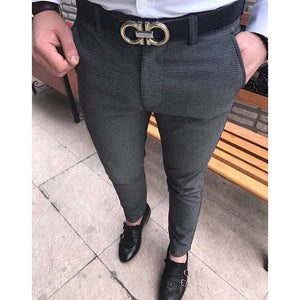 Hot Fashion Men's Slim Fit Business Formal Pants Cotton