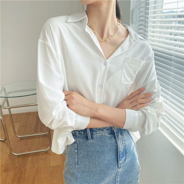 Colorfaith New 2020 Women Spring Summer Blouse Shirts Plaid Fashionable Single Breasted Casual Loose Wild Sweet Pink Tops BL1023